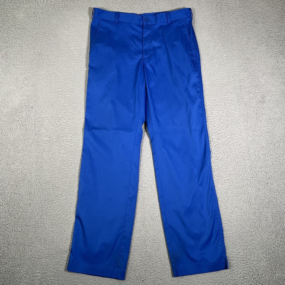 Nike Pants Mens 32x32 Blue‎ Straight Fit Golf Chino Dri-Fit Casual Preppy Logo